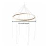 DIY Wooden Mobile Hoop Handmade Bamboo Crib Unfinished Nursery for Newborns, Infants