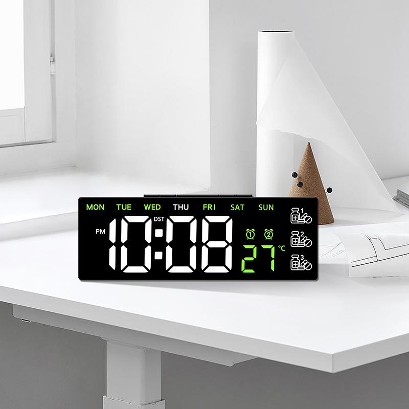 Neue Multifunktionale Elektronische Uhr, Einfacher und Modischer Wecker, Pillendosen-Erinnerung, LED-Uhr, Nachttischuhr