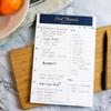 Oriday Weekly Magnetic Meal Planner Notepad with Tear Off Perforated Grocery Shopping List Menu List for Your Fridge - 52 Sheets (Navy Blue 6" x 9"