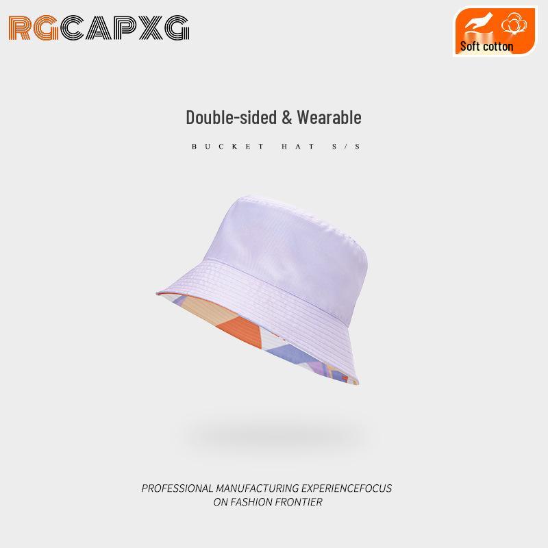 2023 Trendy Color Block Reversible Sun Hat - Unisex Casual Beach & Travel Fisherman Hat