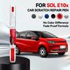 För JAC SOL E10x 2022-2025 E10x Färg Reparationspenna Touch Up Repborttagare DIY Biltillbehör Svart Vit Grön Blå Rosa Röd