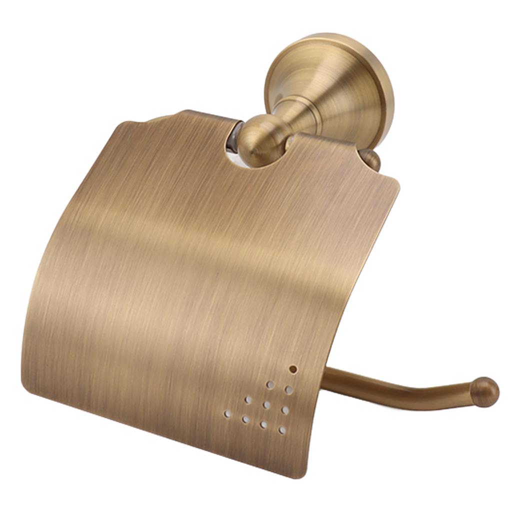 Toilettenpapierhalter Wandmontiert Kupfer Vintage-Stil Viel Platz Kratzfest für Waschraum