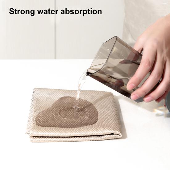 5/10Pcs 30x40CM Fish Scale Kitchen Cleaning Cloth Streak Scratch Free Absorbent Dishcloth Reusable Washable Microfiber Rag Kitchen Tableware Glass