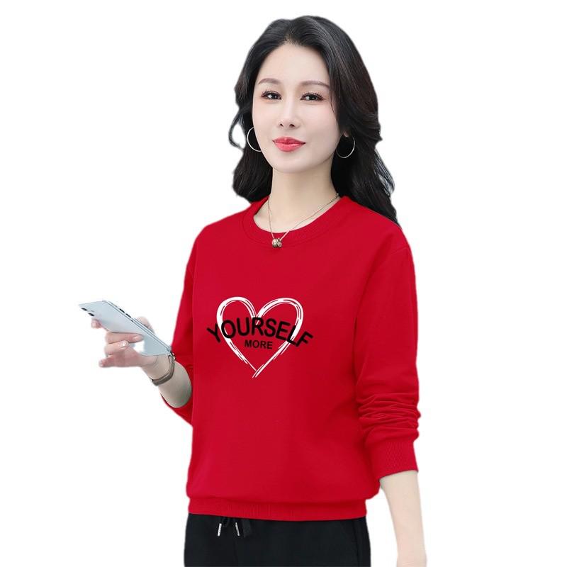 Women's Black Plus Velvet Sweatshirt: New Loose Fit for Autumn & Winter