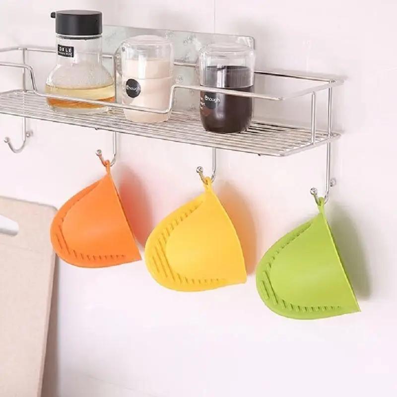 2pcs Kitchen Non-slip Insulation Glove Microwave Oven Pot Holder Oven Pinch Grip Silica Gel Insulati