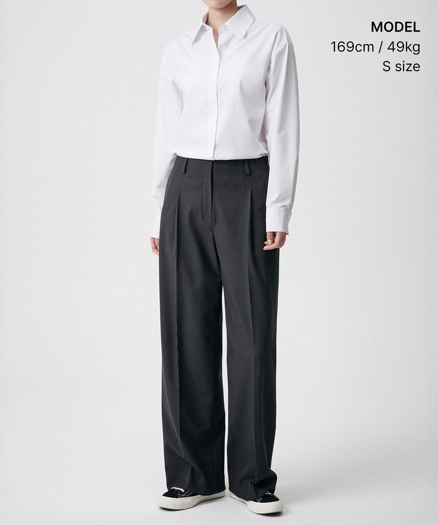 MUSINSA STANDARD WOMAN Wrinkle-Free Shirt [White]