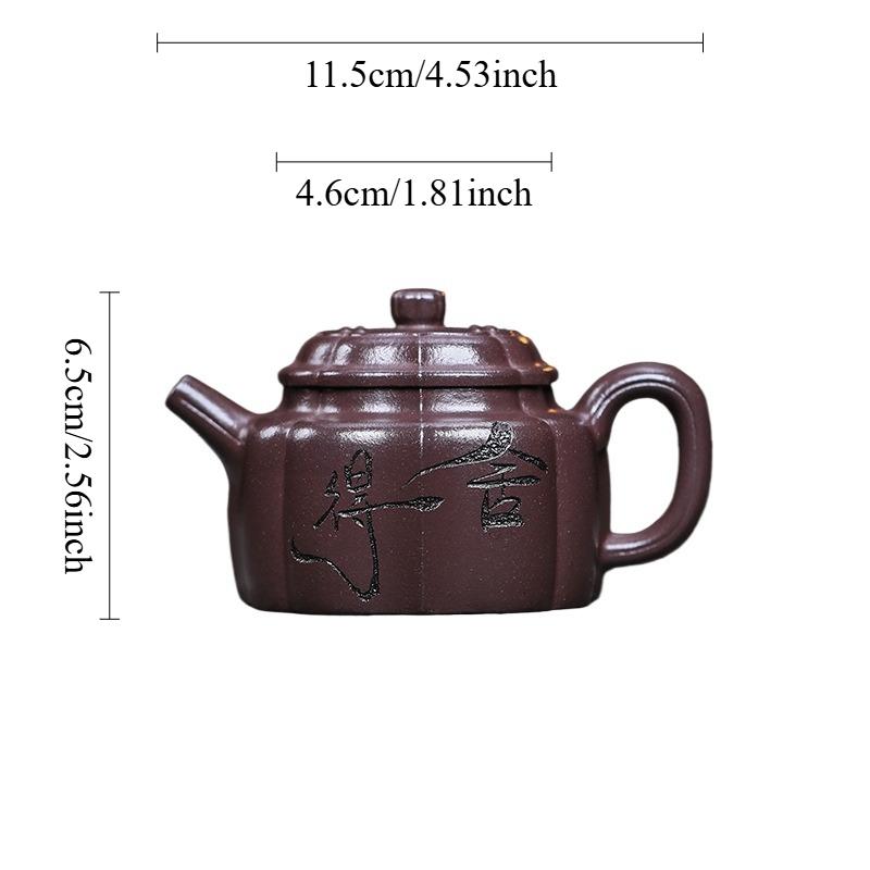 

Handmade Purple Clay Teapot Carving Small Capacity Tea Makers Chinese Plum Blossom Hole Teapot Home Tea Ceremony Accessories
