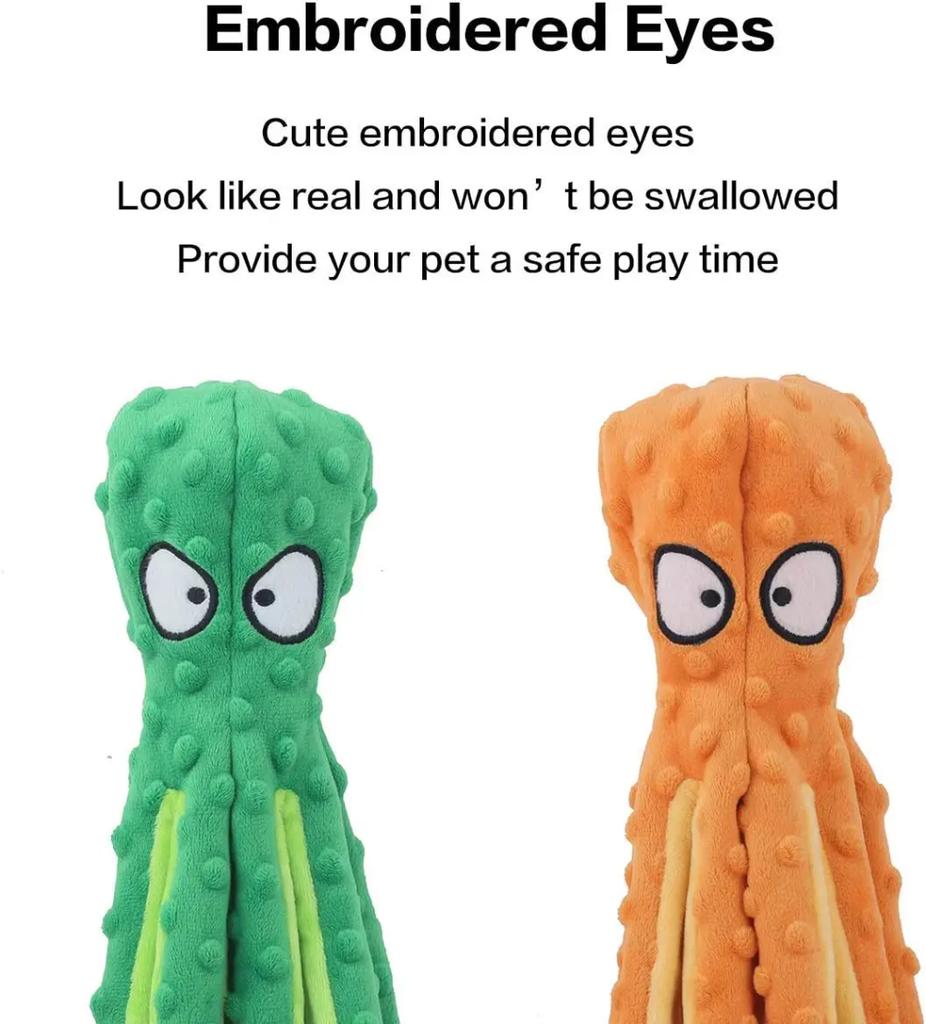 32×8cm Pet Plush Dog Toy Voice Octopus Shell Puzzle Toy Bite Resistant Interactive Pet Dog Teeth Cleaning Chew Toy Pet Supplies