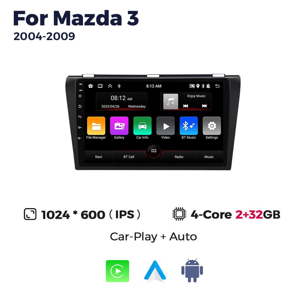 Navifly 2Din Car Radio Android Auto Carplay For Mazda 3 2004-2009 Multimedia Player Autoradio GPS Navigation BT Stereo Head Unit