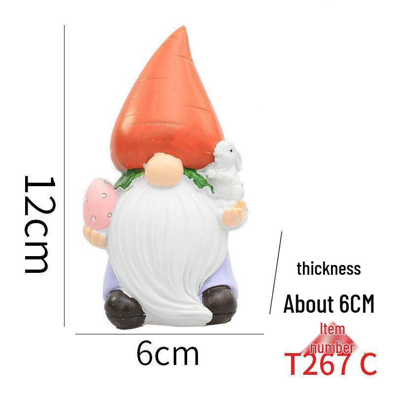 Gnom Elfin Iepuraș de Paște Ornament din Rășină