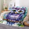 Owl Print Flannel Blanket, High Quality Comfortable for All Seasons, Home Decor, Warmth and Comfort, Perfect for Christmas Gifts