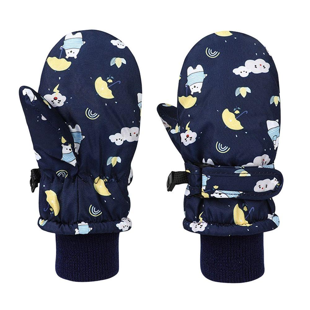 Warm Snow Gloves Non-slip Kids Winter Mittens Cute Children Ski Gloves Children Kids