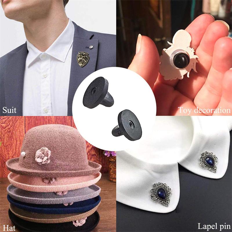 50pcs/100pcs Rubber Brooch Buckle Button Clasp Pin Backs Clutch Care Cap Nail Tie Back Stoppers Squeeze Badge Holder Jewelry Accessories