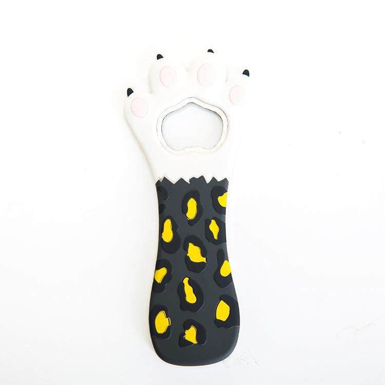 Large Wave Dot Fashion Beer Silicone Opener Cute Cat Paw Magnetic Bottle Opener Fridge Gift