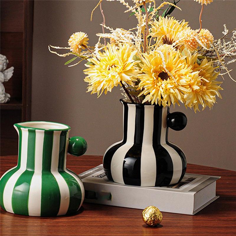 Flower Arrangement Vase Plant Pot Colorful Table Decoration Ornament Room Aesthetic Decor