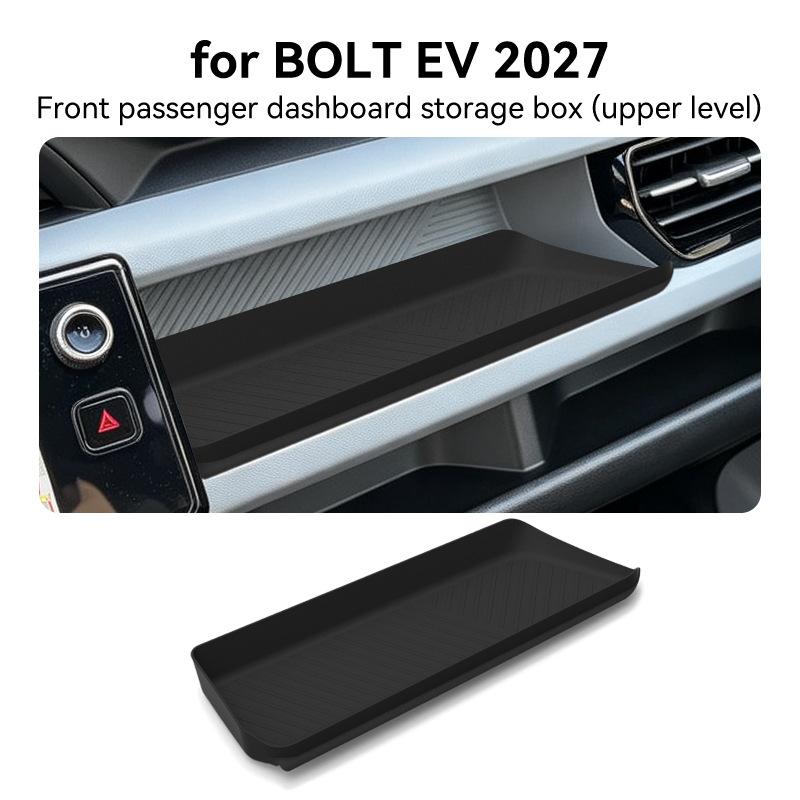 For 2027 Chevrolet CHEVY BOLT EV Silicone Passenger Dashboard Storage Box Car Organizer