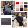 Luxury Faux Cashmere Scarf Wrap for Women Soild Color Long Scarf with Fringe, Warm Winter Shawl