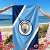 Manchester City FC Print Strandtuch, Vielseitiges Leichtes Saugfähiges Strandtuch für Pool Surfen Yoga Badezimmer, Perfektes Geburtstags-Urlaubsgeschenk