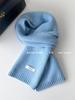 Glacier Blue Women's Pure Wool Scarf - Warm, Versatile for Autumn/Winter