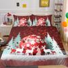 Kemila 3D Bedding Set Christmas Elk Pattern Duvet Cover Comforter Bed Linen Single Twin Full Queen Size Kids Girl Boys Gift Home Decor