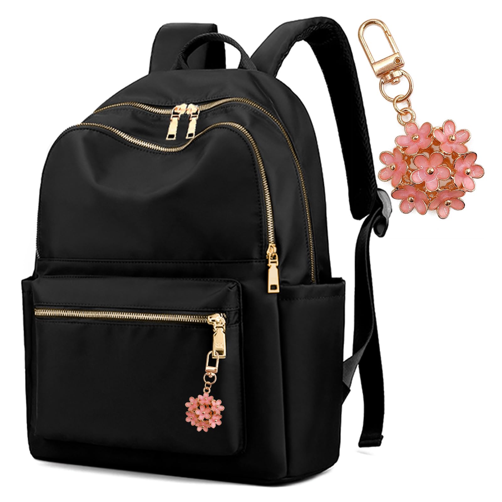 

Backpack A4 Lightweight Large Capacity Waterproof Commuting Travel Black L [fortulux] Women s (Black Size)