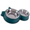 Double Dog Bowls Stainless Steel Pet Feeder Bowls Non Tipping Auto Watering Cat Water Food Bowls for Small Medium Pets