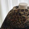Leopard print scarf women's autumn and winter classic thickened imitation cashmere printed fringed shawl European and American versatile warm scarf