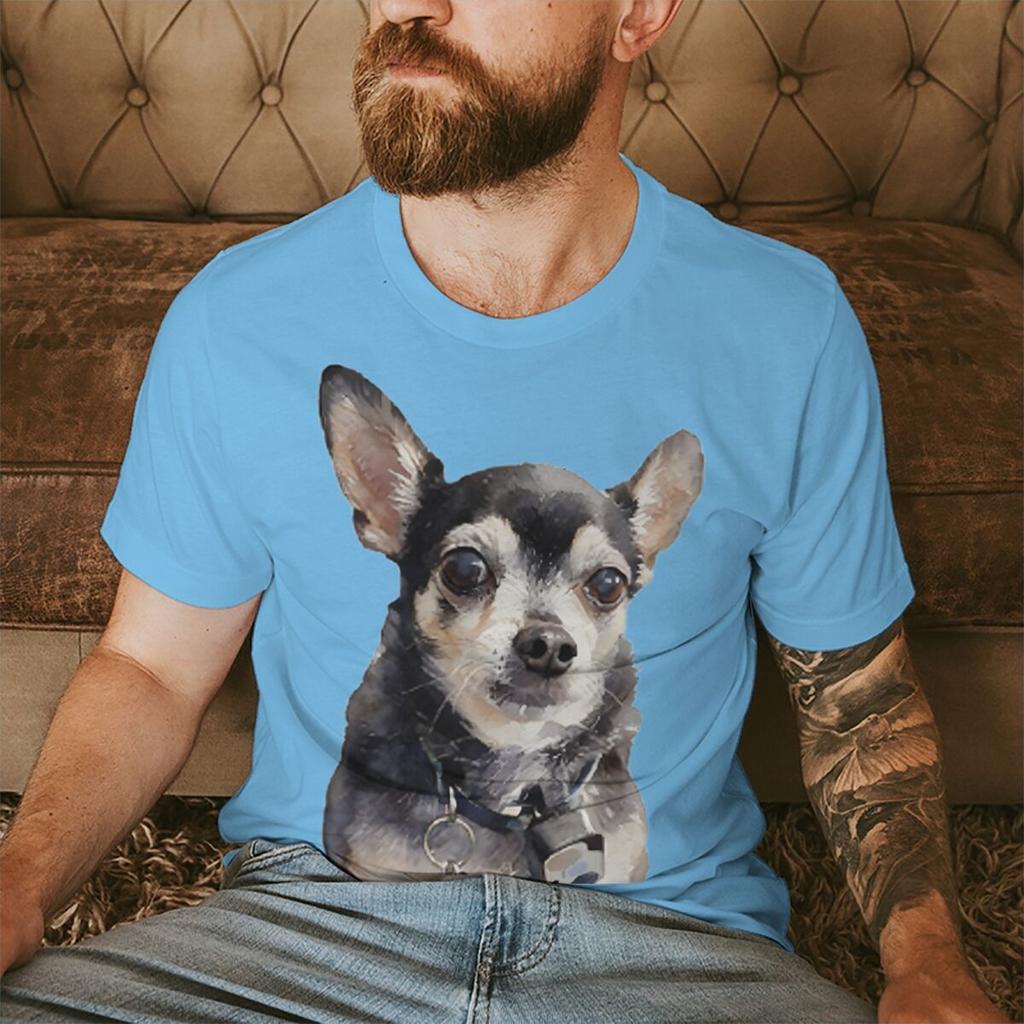 Fun Vintage Chihuahua Unisex Unisex Tshirt Fashion Cartoon Dog Lovers Gifts Male Short Sleeve Tshirts
