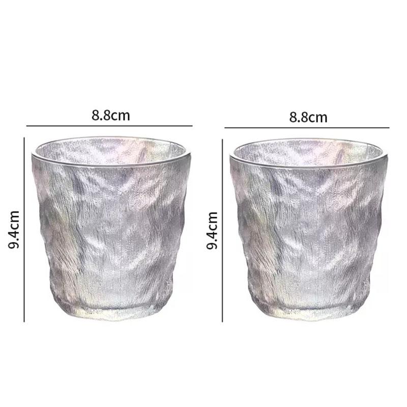 300ml/380ml Modern Colorful Glass Cup Juice Tea Cold Drink Cups Cocktail Glass Drinking Glasses Glacier Wine Glass Holiday Gifts