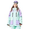 Women's Color Block Ski Suit & Men's Waterproof Ski Jacket - Windproof, Warm, and Breathable for Winter Outdoor Adventures