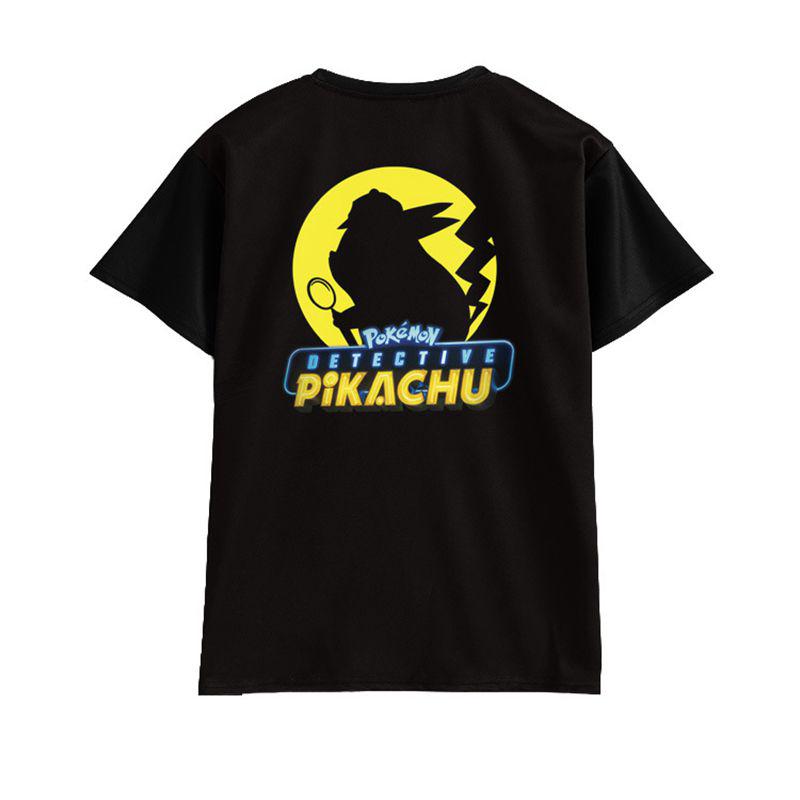 Tshirt Detective Pikachu 3d Print Short Sleeve Cosplay Costume Tops Tee