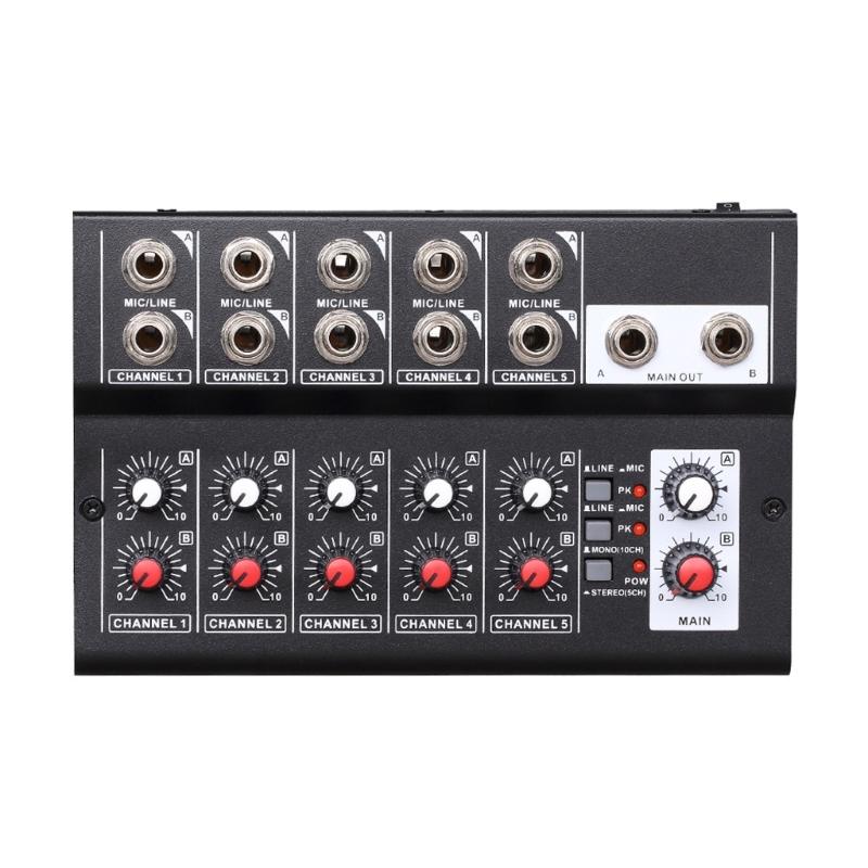 

MUX5210 10 Channel Mixing Console for Recording DJ Networking Live Broadcast Karaoke Digital Sound Mixer Stereo Mixer 1