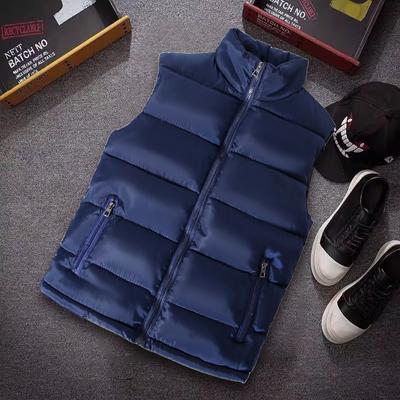 Modna męska jesienno-zimowa kamizelka puchowa, solidny ciepły płaszcz, lekka, bezrękawnik, kurtka zewnętrzna z zamkiem błyskawicznym