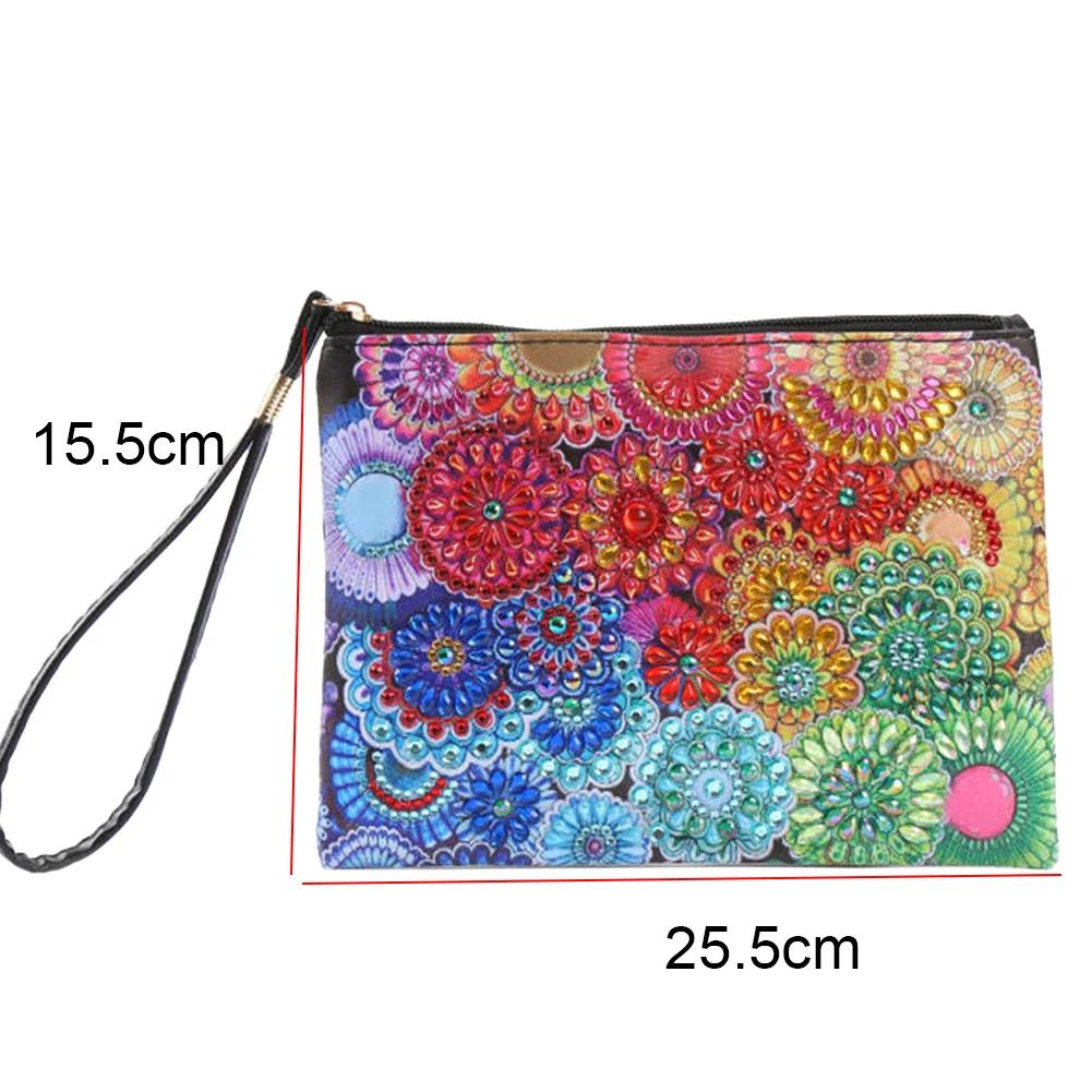 DIY Special Diamond Painting Pouch Peafowl Butterfly Flower Leather Chain Bags Women Storage Bag Diamond Embroidery Wallet Pouch