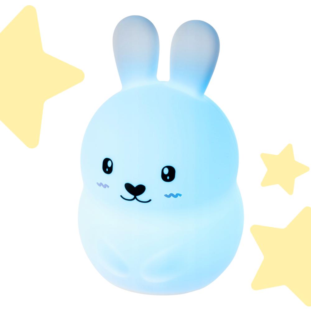 Silicone Rabbit Touch Night Lamp, Colors with Remote Control, Wireless Lamp