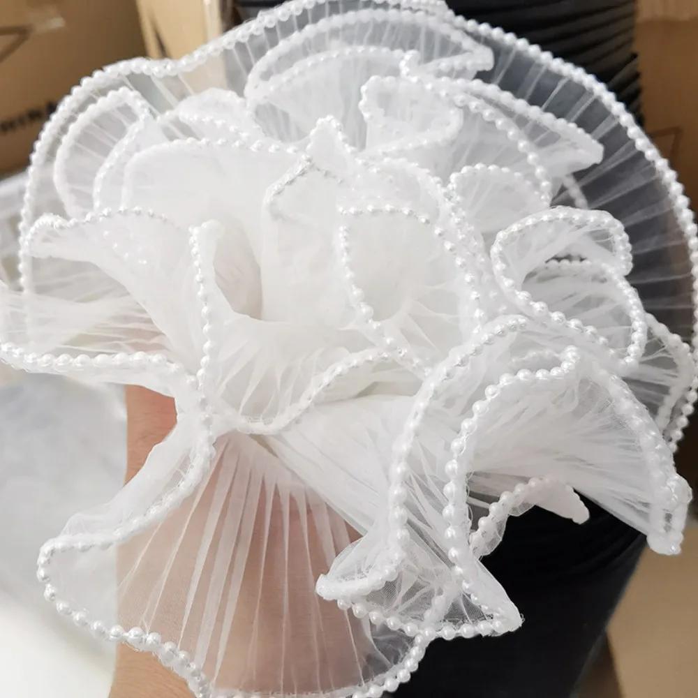 Pearl Lace Flower Wrapping Cloth Handmade Bouquet Wave Yarn Gift Wrapping Mesh Florist Romomatic Roll Gift Packaging Paper
