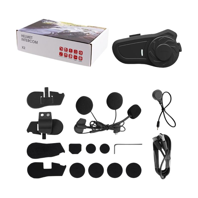 

Motorcycle Headsets Bluetooth-compatible5.1 Cycling Helmets Headsets 800m Intercom Ranges Noise Cancellation For Outdoor
