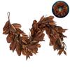 New Brown Magnolia Leaf Garland, Artificial Magnolia Leaf Garland Realistic, Autumn Magnolias Leaf Artificial Garlands