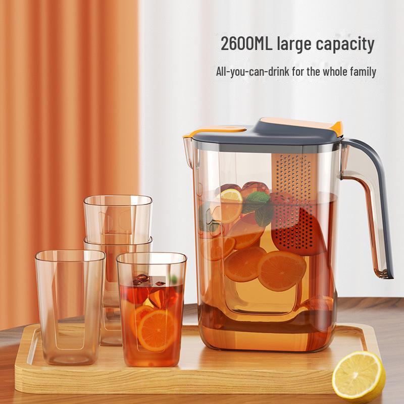 Large Capacity Plastic Cold Water Kettle for Household or Commercial Use - Scale for Accurate Measuring, High Temperature Resistant