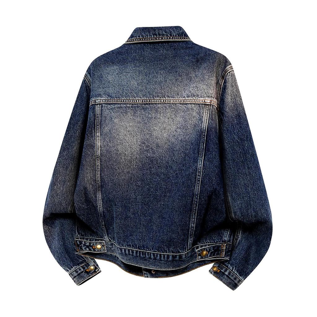 Trendy Retro American Denim Jacket: Versatile, Loose Fit for Autumn/Winter
