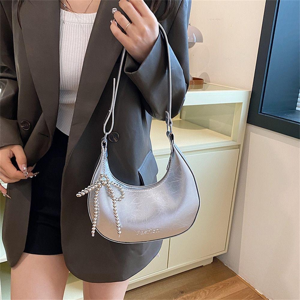 

Solid Color Shoulder Bag PU Leather Totes Fashion Purse for Women Female