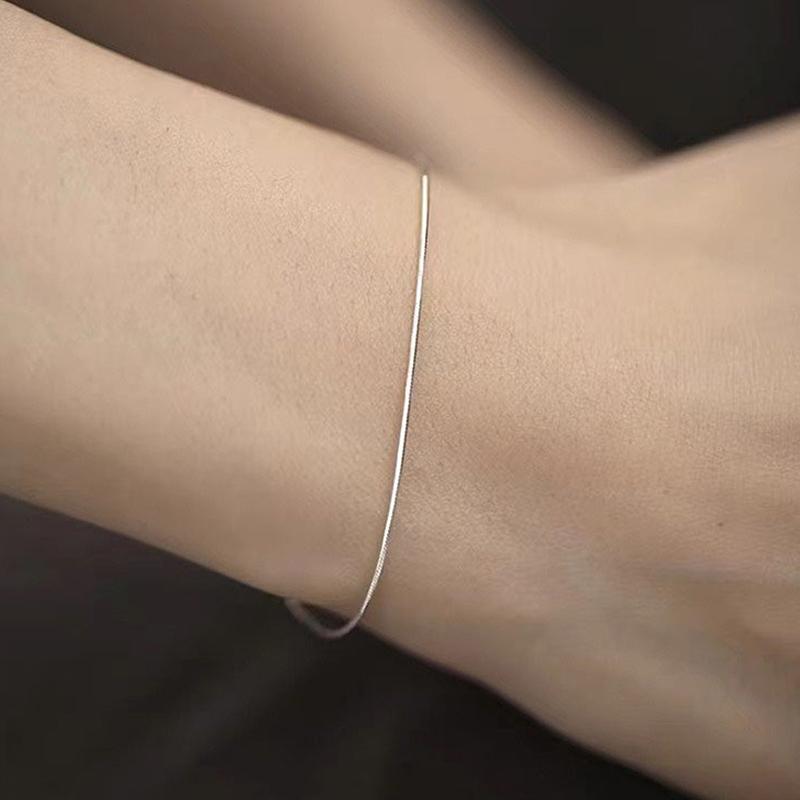 Einfache Klassische Partnerarmbänder Für Männer Frauen Dünne Schlangenkettenglieder Hip-Hop Trendiges Armband Party Schmuck Zubehör Geschenke