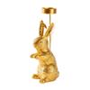 Farmhouses Bunnies Rabbit Figure Candle Holder Easters Candlestick for Spring Home Decoration and Table Centerpieces