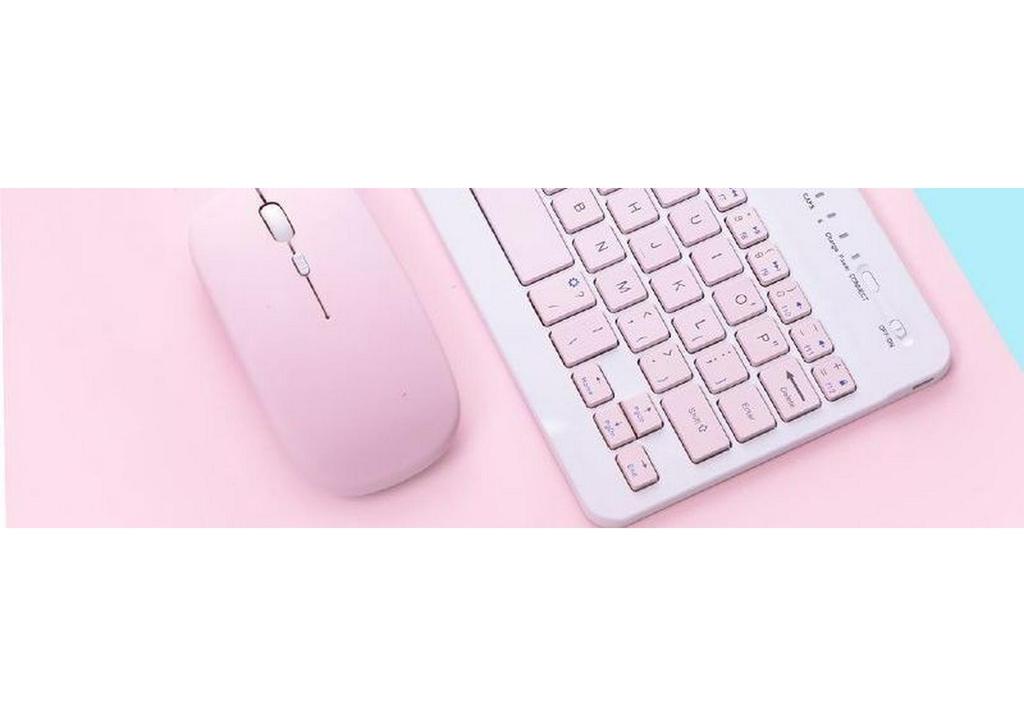 Rechargeable Wireless Bluetooth Keyboard & Mouse Combo for iPad, Tablets, Apple & Android Phones, Huawei, Lenovo