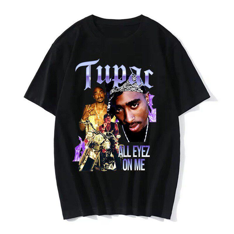 TUPAC Streetwear Harajuku T Shirts Women Harajuku Top Tees Female Tshirt Hip Hop Rapper Graphic Printed Casual Tshirt Clothes