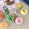 Cute Fruit Print Resin Keychain Creative Bag Hanging Decoration Backpack Charm Gift For Friend Couples