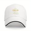 1pc Con DiOS Todo Es Posible Text Graphic Baseball Cap  Breathable Polyester Slim Fit Sports Hat for Fitness  Running