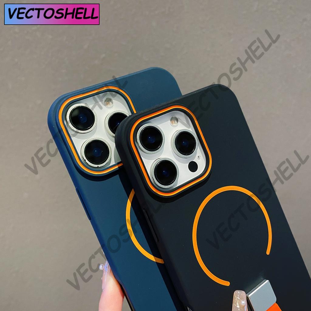 Magnetic For MagSafe Silicone Grip Ring Case For iPhone 16 15 14 Plus 13 12 11 Pro Max Wrist Strap Lanyard Wireless Charge Cover