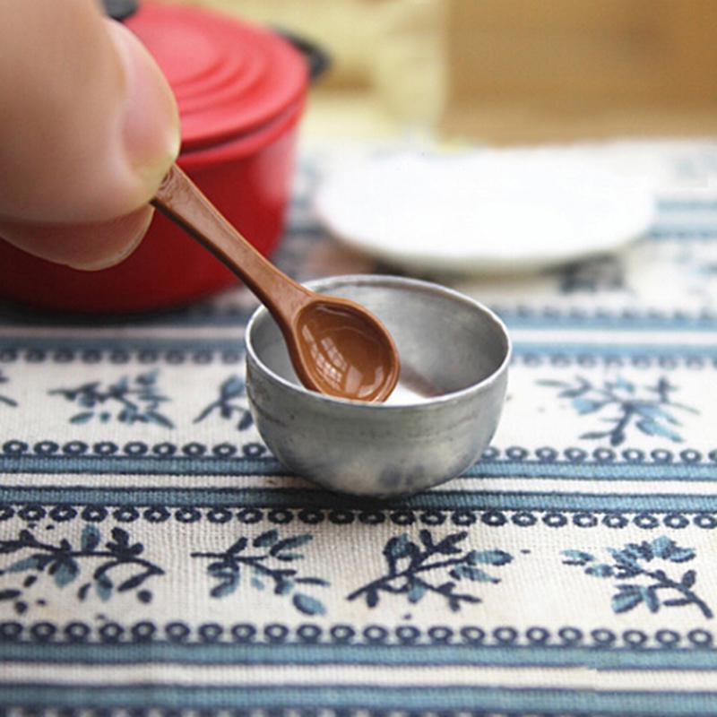 2 Pcs Mini Metal Bowl Toy Match For Families Collectible Gift Furniture Toy 1:12 Dollhouse Miniature