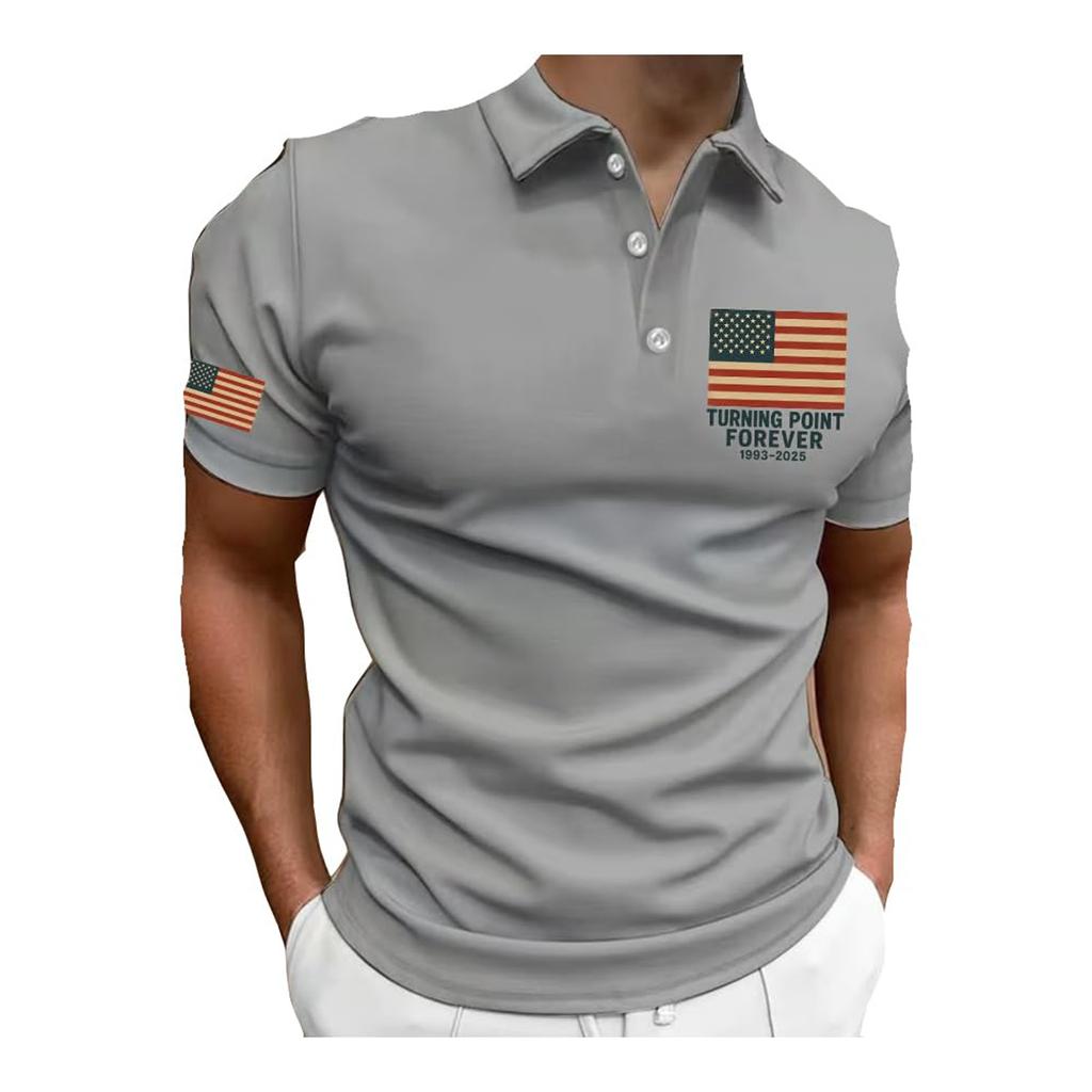 Men's Turning Point Forever 1993 2025 Print Casual Shirt American Flag Shirt